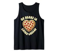 My Heart is Extra Cheesy Inscription Humoristique en Forme de cœur Débardeur