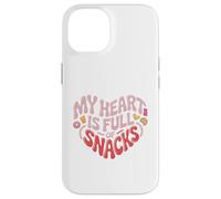 My Heart is Full of Snacks Design Humoristique Coque pour iPhone 14