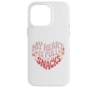 My Heart is Full of Snacks Design Humoristique Coque pour iPhone 14 Pro Max