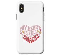 My Heart is Full of Snacks Design Humoristique Coque pour iPhone X/XS