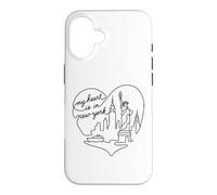 My Heart is in New York City Skyline Coque pour iPhone 16