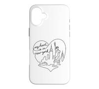 My Heart is in New York City Skyline Coque pour iPhone 16 Plus
