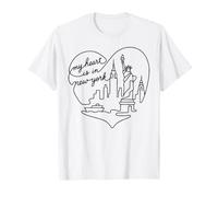 My Heart is in New York City Skyline T-Shirt