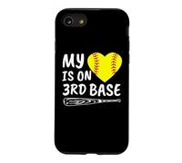 My Heart is on 3rd Base Batte de Softball fière Maman Papa Coque pour iPhone SE (2020) / 7/8