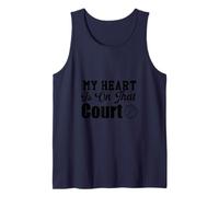 My Heart is on that Court for Basketball Sport Lovers Débardeur