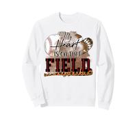 My Heart is on That Field Baseball Mère Femme Sport Sweatshirt
