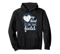 My Heart is on That Field Motif Baseball pour Maman et Papa Sweat à Capuche