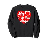 My Heart Is On That Stage Big Red Heart Ballet Fête des Mères Sweatshirt
