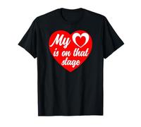 My Heart Is On That Stage Big Red Heart Ballet Fête des Mères T-Shirt