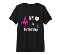 My Heart is on That Stage Danse Récital Dancing Mama T-Shirt Haut de Gamme