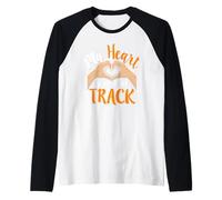 My Heart is on That Track and Field Mom Athletics Manche Raglan