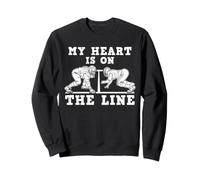 My Heart is on The Line Joueur de Ligne défensif Sweatshirt