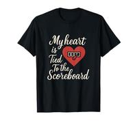 My Heart is Tied to The Scoreboard Sports Parent Humour T-Shirt