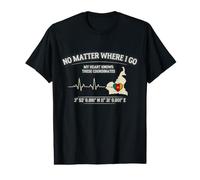My Heart Knows These Coordinates Cameroonian Pride T-Shirt Graphique avec Valeur