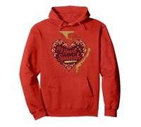 My Heart Speaks Cadeau d'amour Latina Espagnol pour Petite Amie Sweat à Capuche, Unisexe pour Adultes, Rouge, XXL