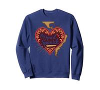 My Heart Speaks Cadeau d'amour Latina Espagnol pour Petite Amie Sweatshirt, Unisexe pour Adultes, Bleu Marine, XXL