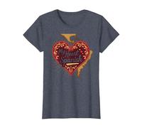 My Heart Speaks Cadeau d'amour Latina Espagnol pour Petite Amie T-Shirt, Femme, Bleu Chiné, S