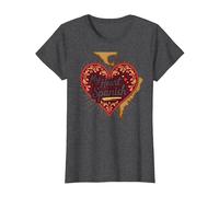 My Heart Speaks Cadeau d'amour Latina Espagnol pour Petite Amie T-Shirt, Femme, Chiné Foncé, S