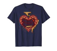 My Heart Speaks Cadeau d'amour Latina Espagnol pour Petite Amie T-Shirt, Homme, Bleu Marine, L