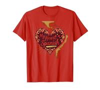 My Heart Speaks Cadeau d'amour Latina Espagnol pour Petite Amie T-Shirt, Homme, Rouge, XXL