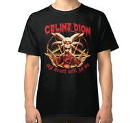 My Heart Will Go on Celline Dion Men Black Tees Shirt Clothing