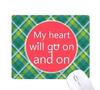 my heart will go on réseaux verte grille pixel tapis de souris