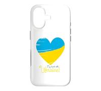 My Heart with Ukraine Drapeau de l'Ukraine en Forme de cœur Coque pour iPhone 17