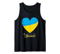 My Heart with Ukraine Drapeau de l'Ukraine en Forme de cœur Débardeur