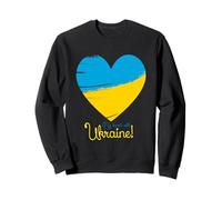 My Heart with Ukraine Drapeau de l'Ukraine en Forme de cœur Sweatshirt