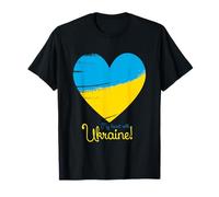 My Heart with Ukraine Drapeau de l'Ukraine en Forme de cœur T-Shirt