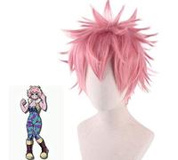 My Hero Academia 3 Mina Ashido Cosplay Perruque Hommes Court Rose Synthétique Cheveux Boku No Hero Academia Mina Ashido Cosplay Perruques + Casquette De Perruque My Hero Academia Ashido Perruque 774