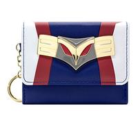 My Hero Academia All Might Costume Emblème Métallique Portefeuille Tri-Fold Poche à Monnaie & Porte-Carte, Bleu