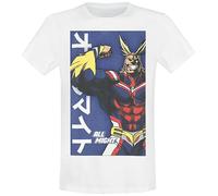 My Hero Academia All Might Poster Homme T-Shirt Manches Courtes Blanc L