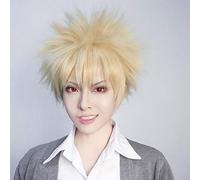 My Hero Academia Baku No Hero Bakugou Katsuki Bakugo Perruque courte en lin résistant à la chaleur Blond