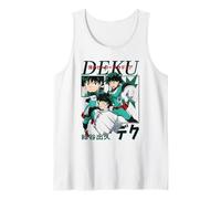 My Hero Academia Deku Action Poses Collage with Kanji Anime Débardeur