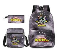 My Hero Academia Ensemble 3 Pièces: Sac à Dos, Boîte à Déjeuner et Trousse à Crayons pour Filles, Garçons, Adolescents - École, Voyage, Type 3