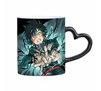 My Hero Academia/MHA Tasse en céramique en forme de cœur sensible à la chaleur Changement de couleur Révélation de la chaleur