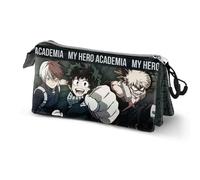 Karactermania Plumier My Hero Academia 3 compartiments 23x11x10 Matière recyclée Multicolore