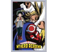 My Hero Academia - Poster - All Might Flex + cadre amovible, Shinsuke® Maxi MDF argenté, vitre acrylique