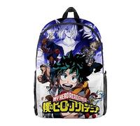 My Hero Academia Sac d'école MHA Sac à dos Anime Sac à dos d'école Midoriya Izuku/Todoroki Shouto Cosplay Sac à dos Sac à dos de voyage Sac à dos pour ordinateur portable pour enfants et adolescents,