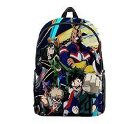 My Hero Academia Sac d'école MHA Sac à dos Anime Sac à dos d'école Midoriya Izuku/Todoroki Shouto Cosplay Sac à dos Sac à dos de voyage Sac à dos pour ordinateur portable pour enfants et adolescents,