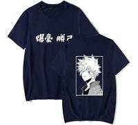 My Hero Academia T-Shirt Hommes Femmes Mode Harajuku Manches Courtes Katsuki Bakugo Cosplay Graphique Col Rond Épaule Tombante T-Shirts Respirants (TP,Color 03)