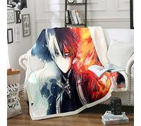 My Hero Academia Todoroki Shoto Anime 3D imprimé doux léger voyage moelleux flanelle sieste couverture idée cadeau peluche maison décorations