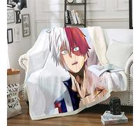 My Hero Academia Todoroki Shoto Anime 3D imprimé doux léger voyage moelleux flanelle sieste couverture idée cadeau peluche maison décorations