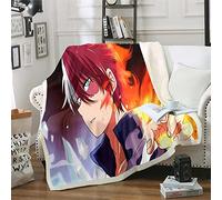 My Hero Academia Todoroki Shoto Anime 3D imprimé doux léger voyage moelleux flanelle sieste couverture idée cadeau peluche maison décorations