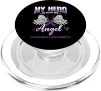 My Hero is Now My Angel Alzheimer's La maladie d'Alzheimer PopSockets PopGrip pour MagSafe