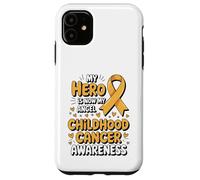 My Hero is Now My Angel Childhood Cancer Awareness Apparel Coque pour iPhone 11