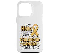 My Hero is Now My Angel Childhood Cancer Awareness Apparel Coque pour iPhone 13 Pro