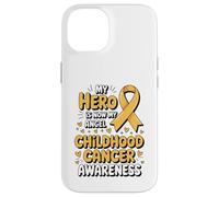 My Hero is Now My Angel Childhood Cancer Awareness Apparel Coque pour iPhone 14