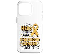 My Hero is Now My Angel Childhood Cancer Awareness Apparel Coque pour iPhone 16 Pro